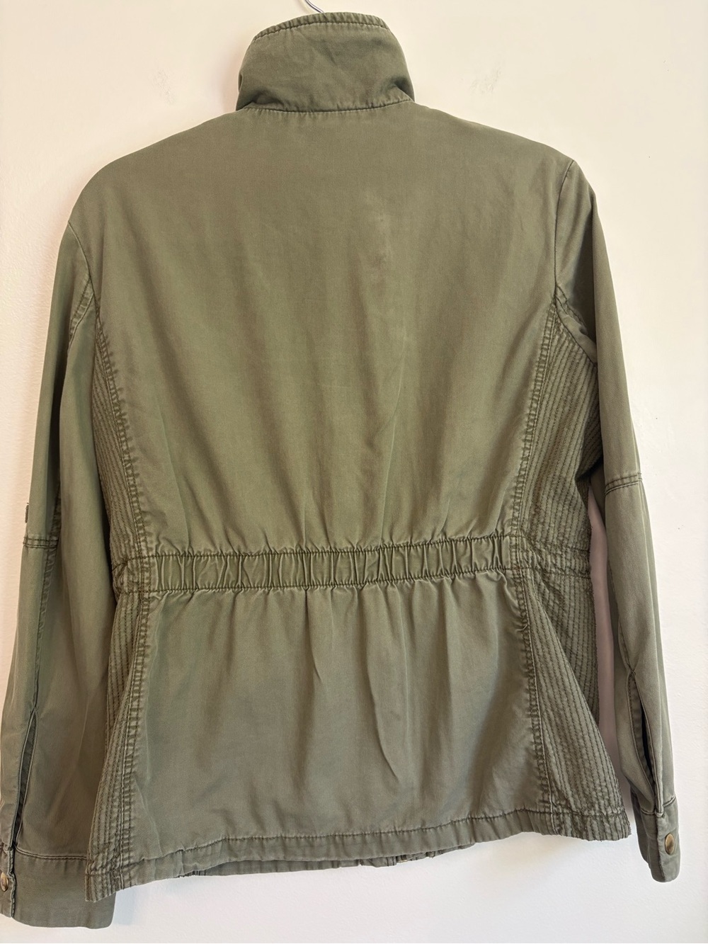 H&M Women’s Olive Utility Military Style Cotton Jacket Field Coat Sz 8 - Picture 4 of 8
